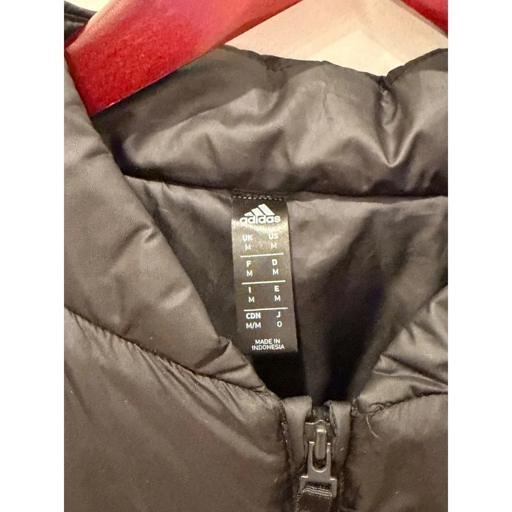 Adidas Essentials Insulated Bomber Jacket Black GH4577 Mens Medium 3-Stripe